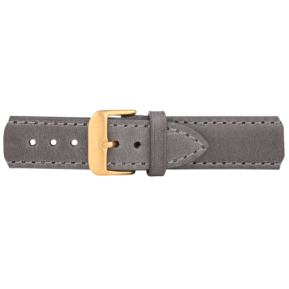 Gold leather watch online strap